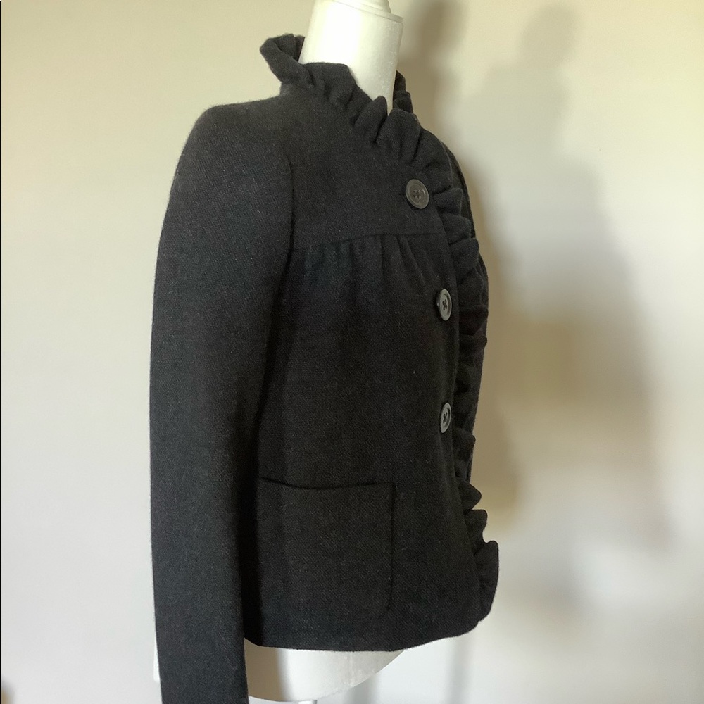 J.Crew Ruffle Wool Jacket - Picture 2 of 6